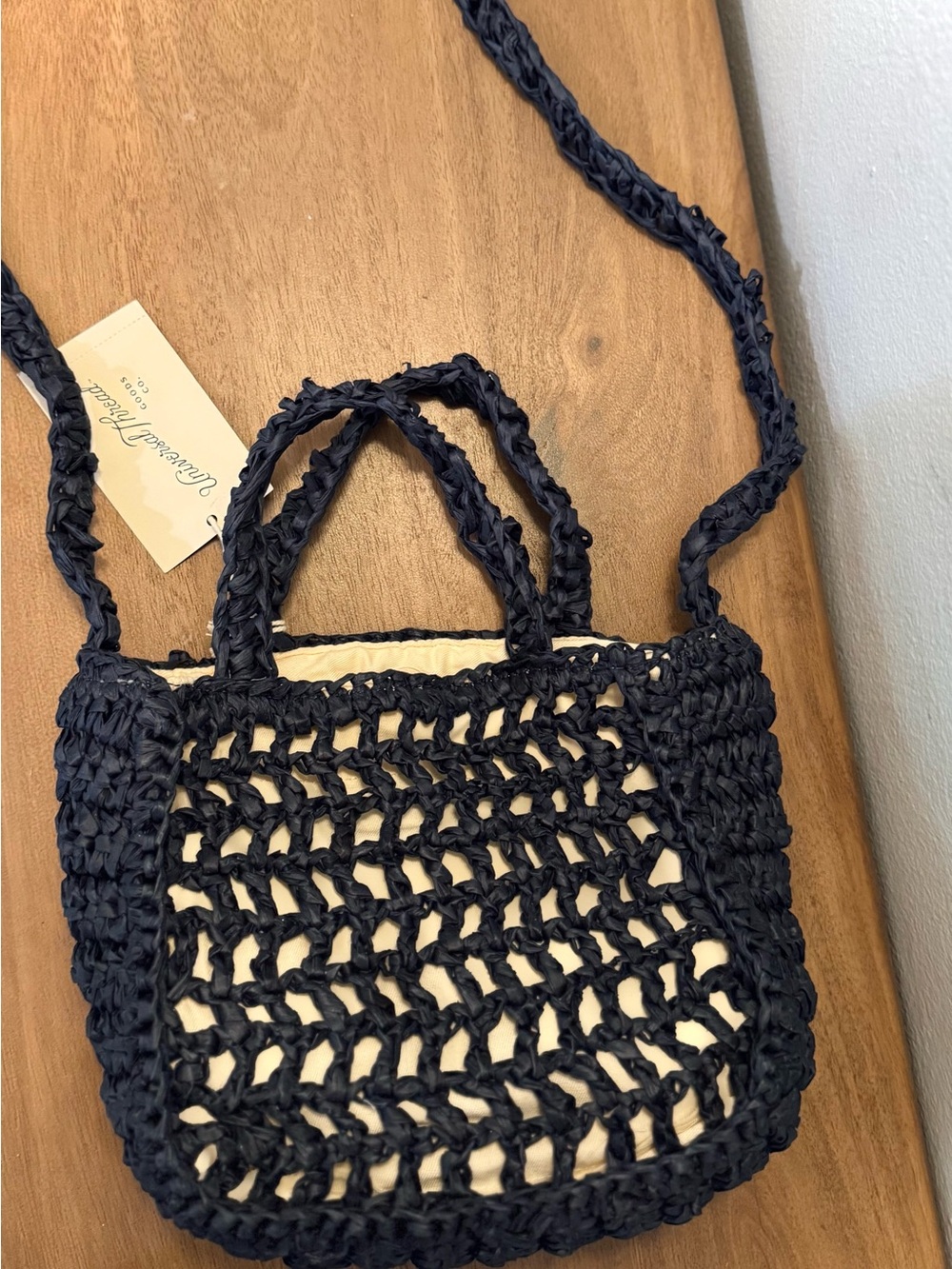 Ciao Navy Crochet Mini Bag NWT - Picture 4 of 4